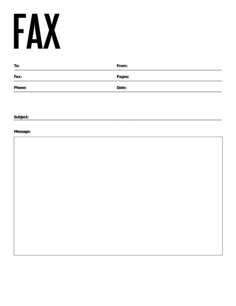 Free Fax Cover Sheets