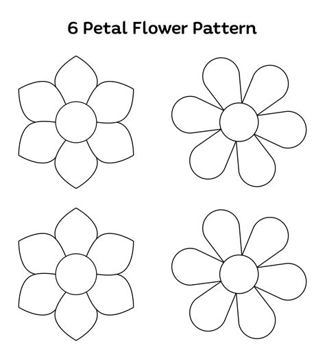 Free Flower Petal Template 6