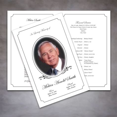 Free funeral program templates in Word