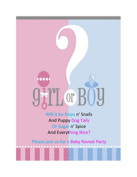 Free Gender Reveal Templates