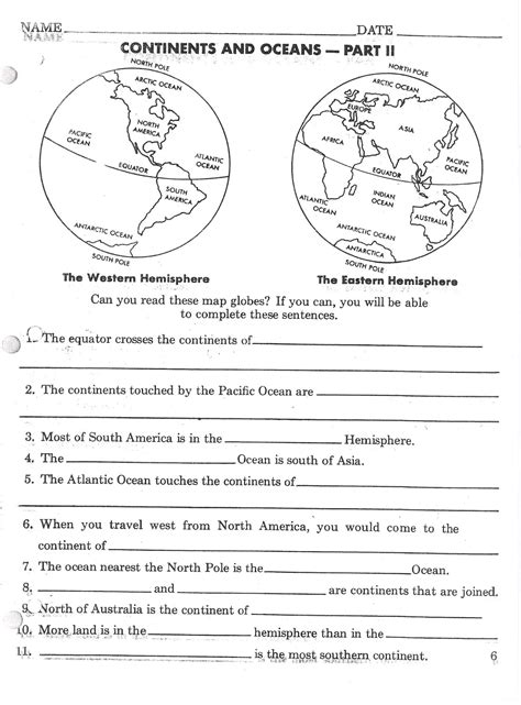 Free Geography Worksheets