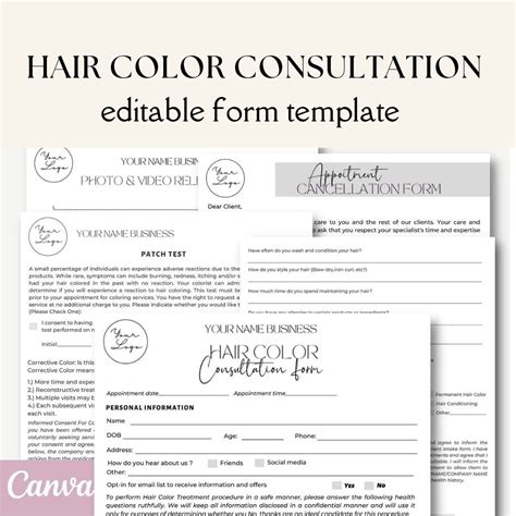 Free Hair Consultation Form Template