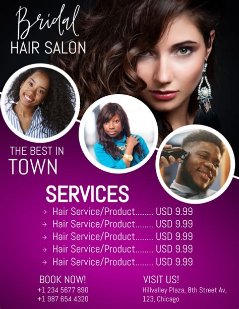 Free Hair Salon Flyer Template Example 2