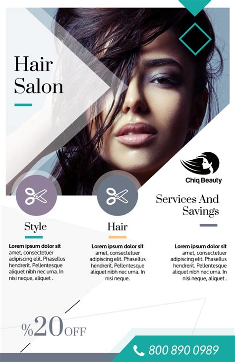 Free Hair Salon Flyer Template Example 5