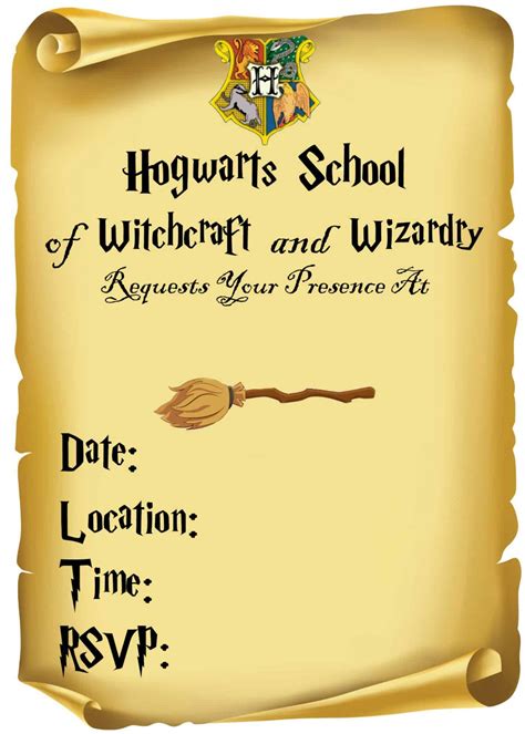 Free Harry Potter Invites