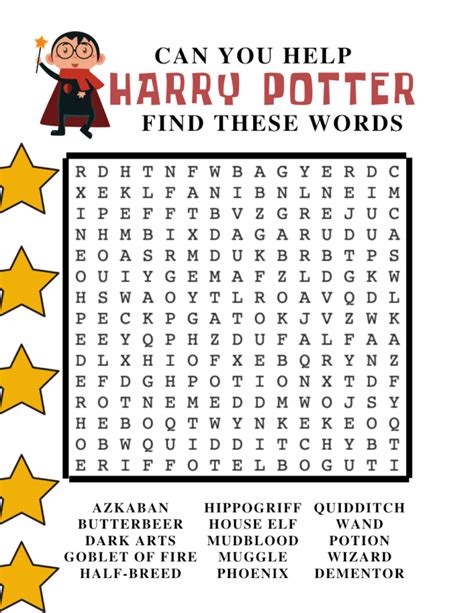 Free Harry Potter Printables Resources