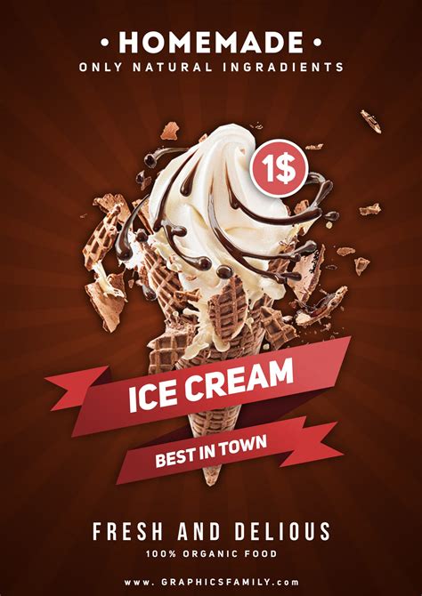 Free Ice Cream Flyer Template Design