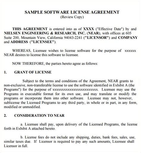 Free License Templates for Software