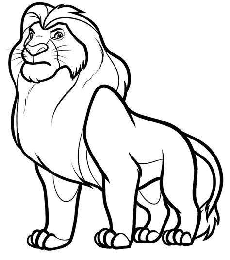 Free lion coloring pages