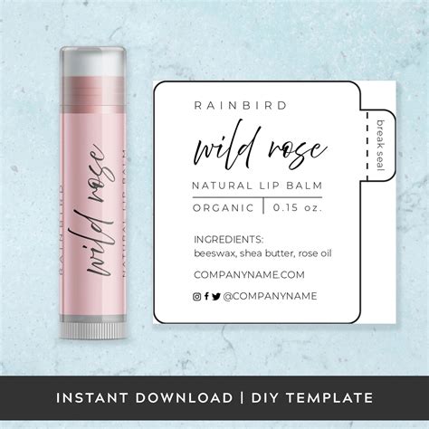 Free lip balm label template resources