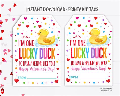 Free Lucky Duck Valentine