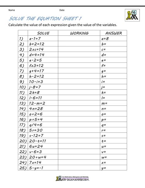 Free Math Worksheets