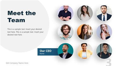 Free Meet the Team Slide Template