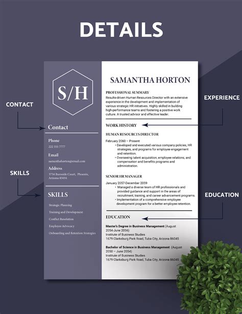 Free Monogram Resume Templates