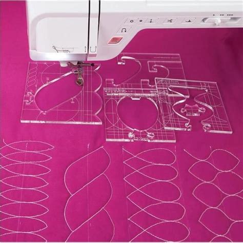 Free motion quilting templates guide