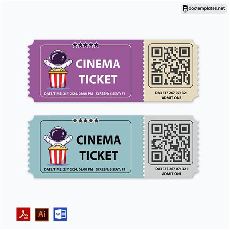 Using a Free Movie Ticket Template