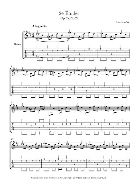 Free Music Sheets for Guitar