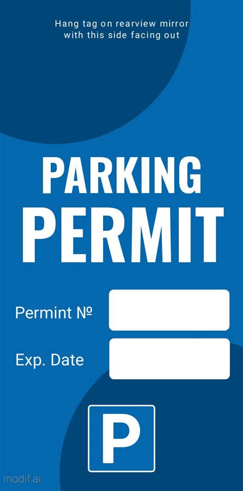 Free Parking Permit