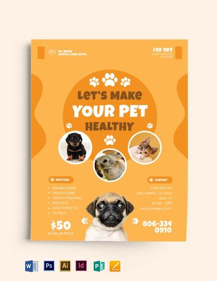 Free pet flyer templates