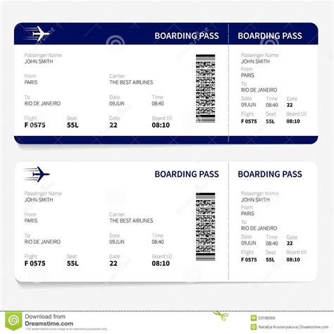 Free Plane Ticket Template 7