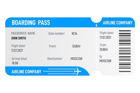 Free Plane Ticket Template Customization