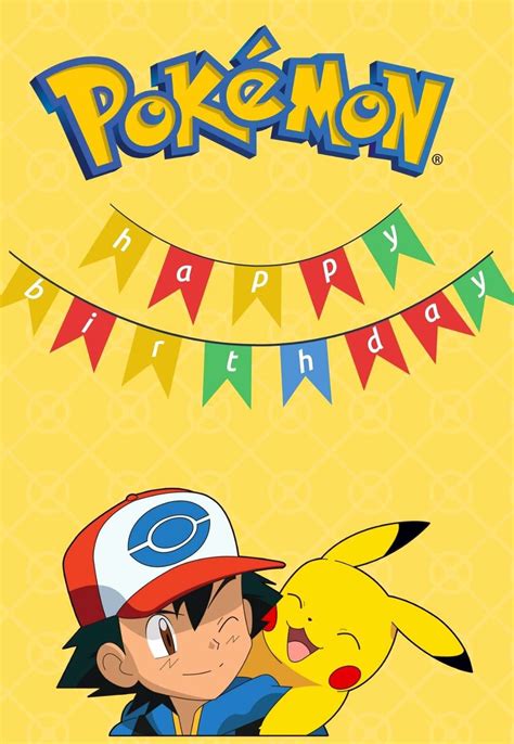 Free Pokemon Birthday Card Printables