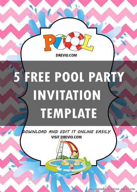 Free Pool Party Invitation Templates