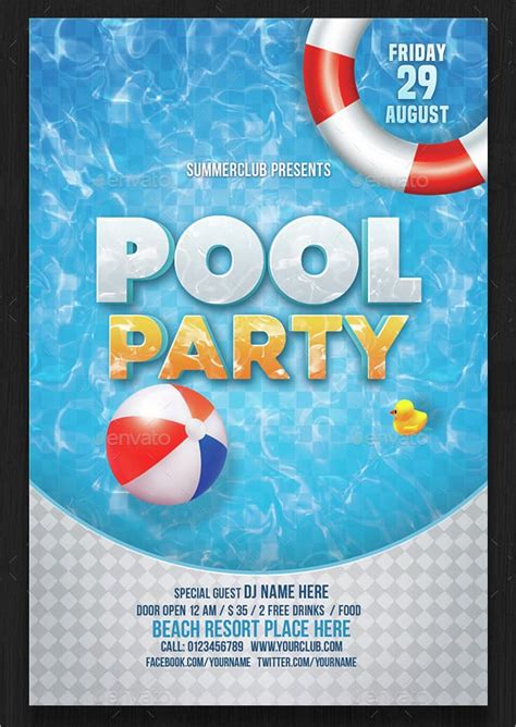 Free Pool Party Templates Download