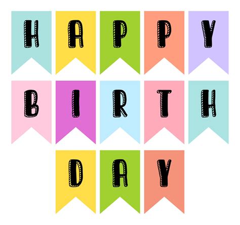 Free Printable Birthday Banner Templates