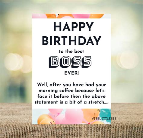 Free Printable Boss Birthday Card Templates