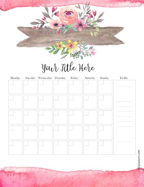 Free Printable Calendar Templates