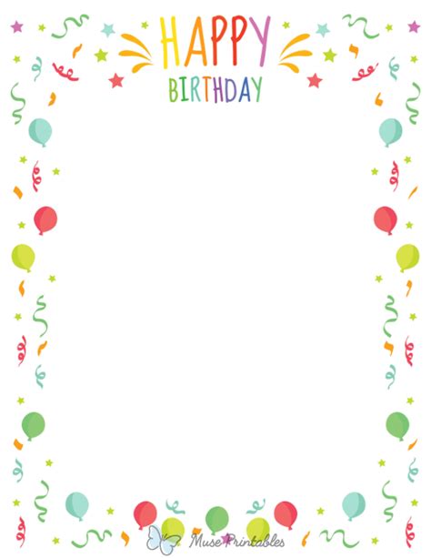 Free printable page borders for party invitations