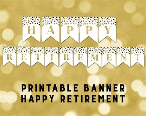 Free Printable Retirement Banner Templates