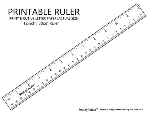 Free Printable Ruler