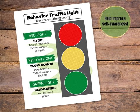 Free Printable Traffic Light Behavior Charts