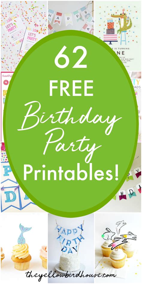 Free Printables for Party Decorations