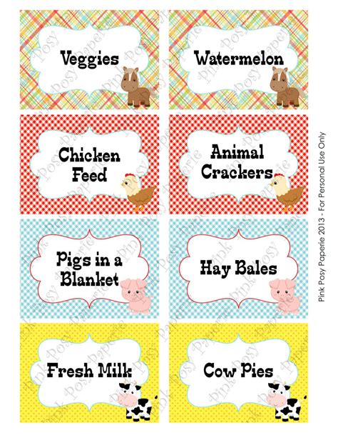 Free Printables for Party Food