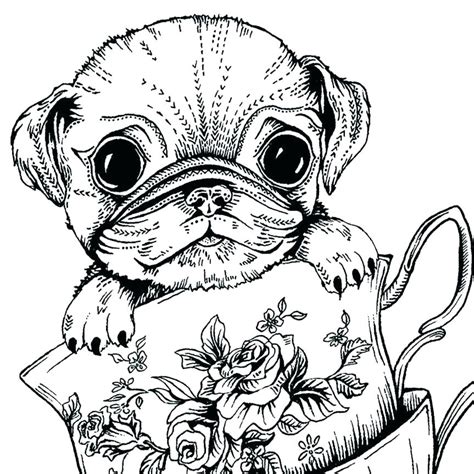 Free puppy coloring pages for adults