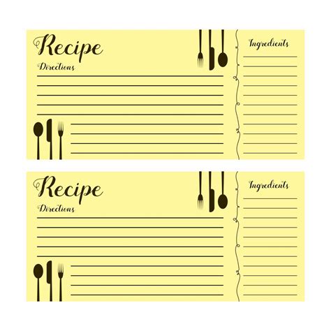 Free Recipe Card Templates