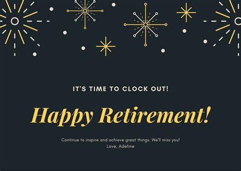 Free Retirement Card Templates