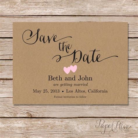 Free Save The Date Card Templates for Weddings