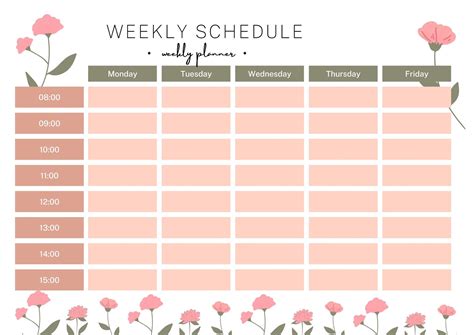 Free Schedule Templates