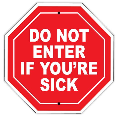 Free Sick Sign Template