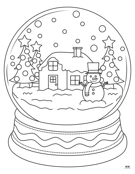 Free Snow Globe Coloring Pages