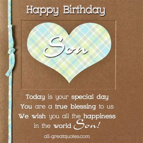 Free Son Birthday Card Ideas