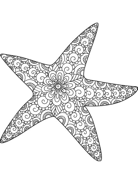 Free starfish coloring pages