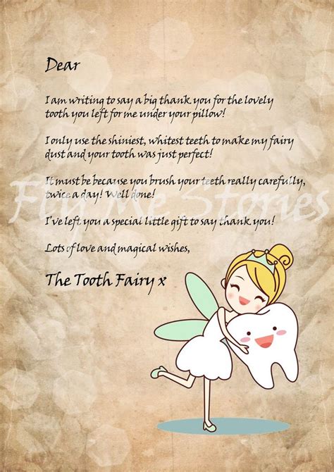 Free Tooth Fairy Notes