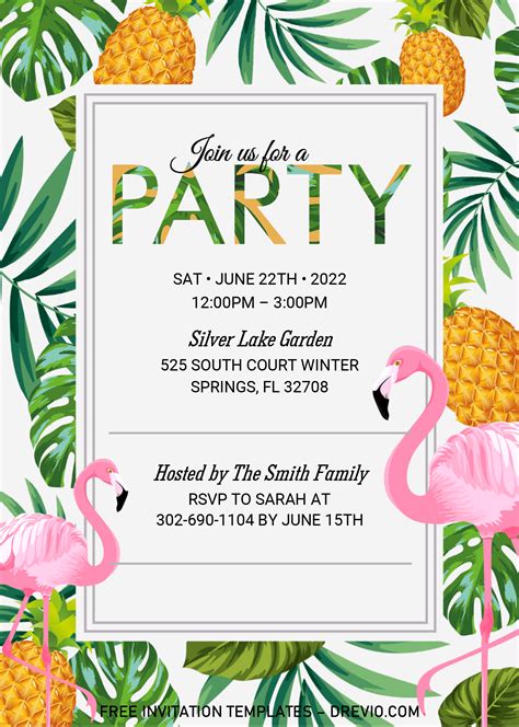 Free Word Party Invitation Templates for Anniversary Parties