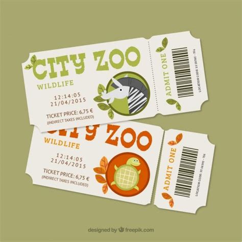 Free Zoo Ticket Template Download for Personal Use