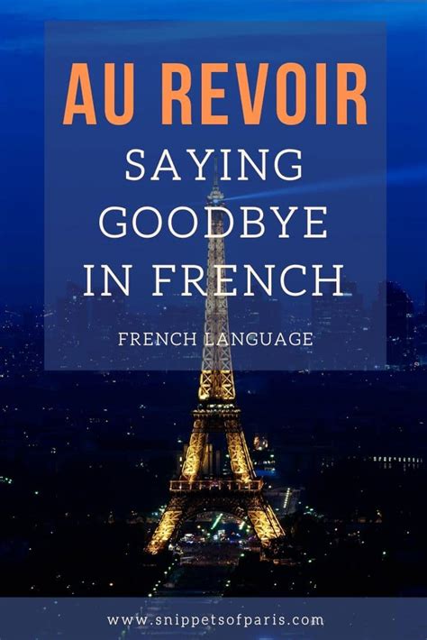 French Farewell Phrases